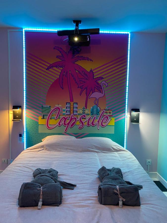 Capsule Miami Vice - Jacuzzi - Billard - Ecran Cinema & Netflix - Ping-Pong - Nintendo & Jeux- Liévin Eksteriør billede