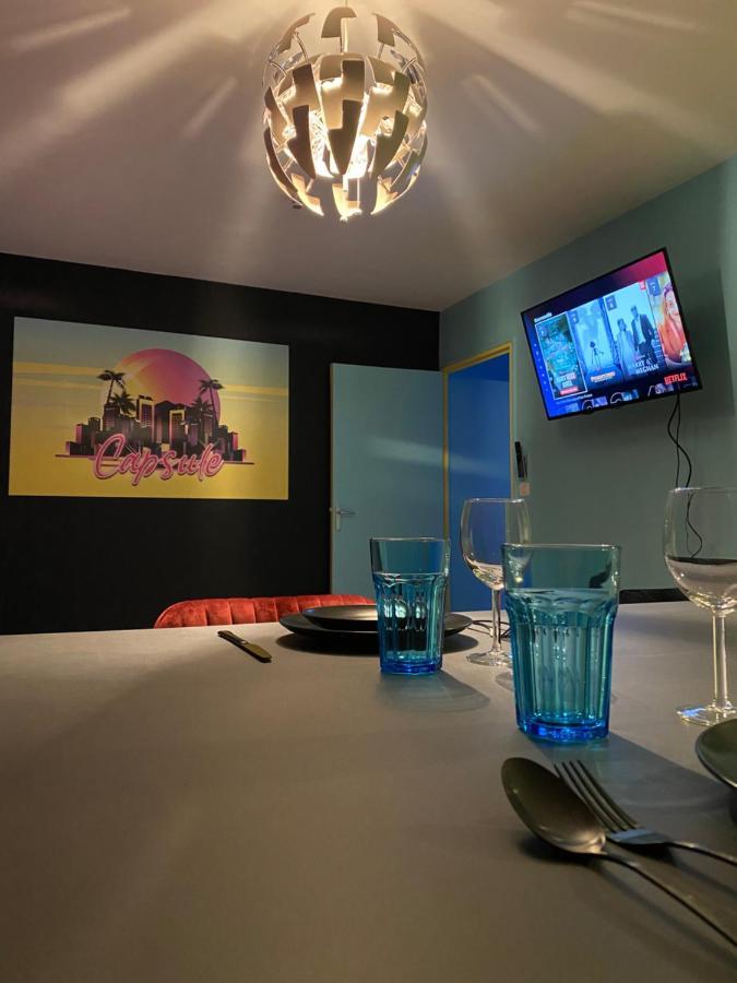 Capsule Miami Vice - Jacuzzi - Billard - Ecran Cinema & Netflix - Ping-Pong - Nintendo & Jeux- Liévin Eksteriør billede